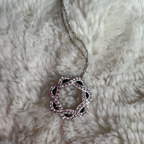 Australian Crystal Necklace 925 Sterling Silver 18” Chain - Picture 1 of 6